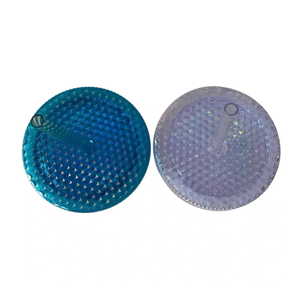 Starbucks Cold Cup Tumbler Bundle of 2 Iridescent Studded & Glacier Blue Studded